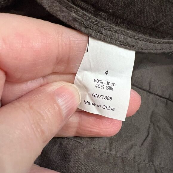J.‎ Crew Espresso Brown City Fit Linen Silk Blend Career Pants 4 NWT Women’s - Picture 4 of 10